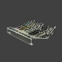 Clear Shears Organizer, Scissors Holder by ZZIZZORZ. For pet groomers, Barber and Hair Stylist.
