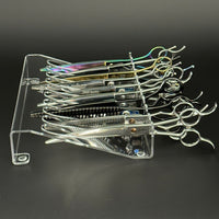 Clear Shears Organizer, Scissors Holder by ZZIZZORZ. For pet groomers, Barber and Hair Stylist.