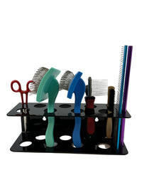 Brush and comb holder organizer, Rakes , dematting tool, Hemostat
