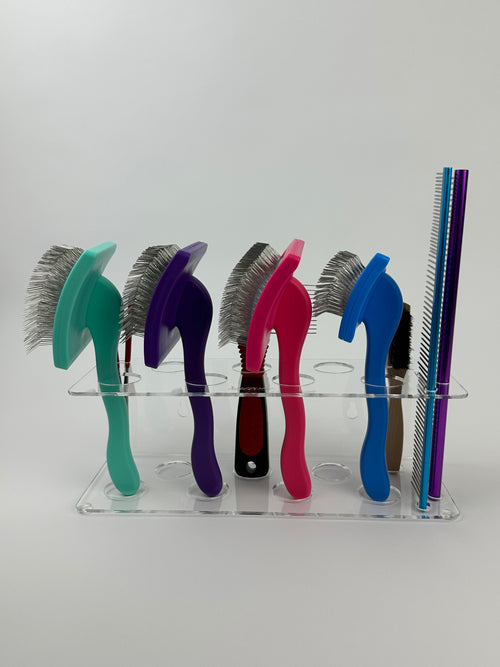 Brush and comb holder organizer, Rakes , dematting tool, Hemostat